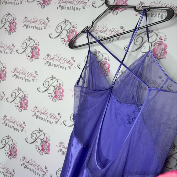 Intimate attitudes dress maxi long open back criss cross mermaid back style mesh - Picture 11 of 16